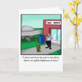 Funny Bon Voyage Road Trip Carte de voeux (Fleur jaune)