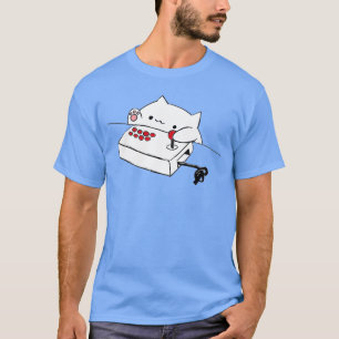 Funny Bongo Cat Funny Cute Gamer Meme Cat tee Mann T-shirt