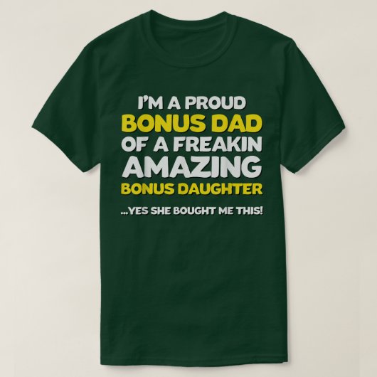Funny Bonus Dad Day Gift Stepdochter Stepd T-shirt (Design voorkant)