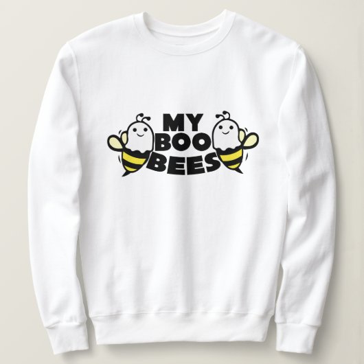 Funny Boo Bees Wordplay Halloween Sweatshirt (Design devant)