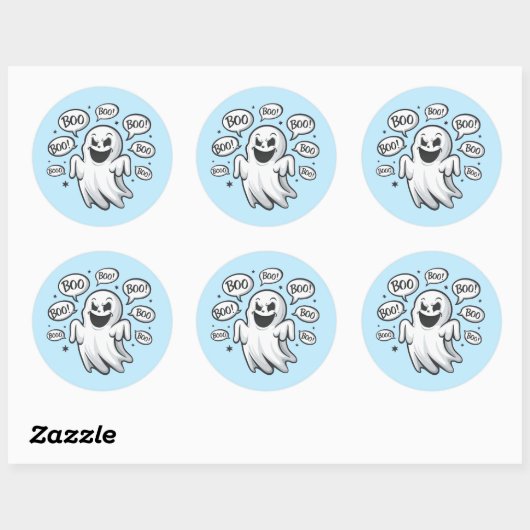 Funny Boo Ghost Sticker Set (Vel)