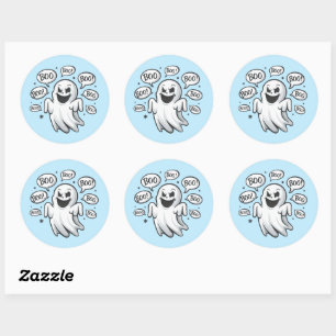 Funny Boo Ghost Sticker Set