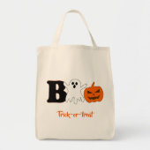 Funny Boo Halloween Canvas tas (Voorkant)