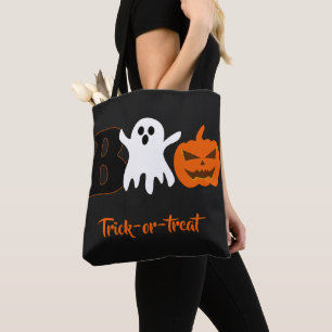 Funny Boo Halloween Canvas tas