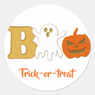 Funny Boo Halloween Sticker