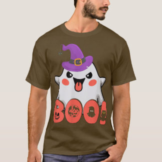 Funny Boo met Ghost Witch Pet voor meisjes Kindere T-shirt