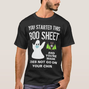 Funny Boo Sheet Ghost en Bat Halloween 2020 Covid T-shirt