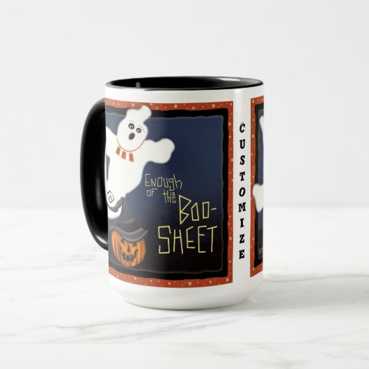 Funny Boo Sheet Leuke Ghost  Mok (Voorkant links)