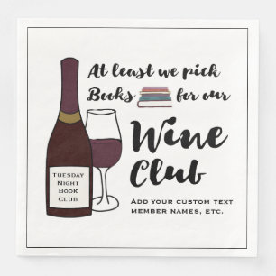 Funny Book Club  Drink Wine Club Girls Night Out Servet
