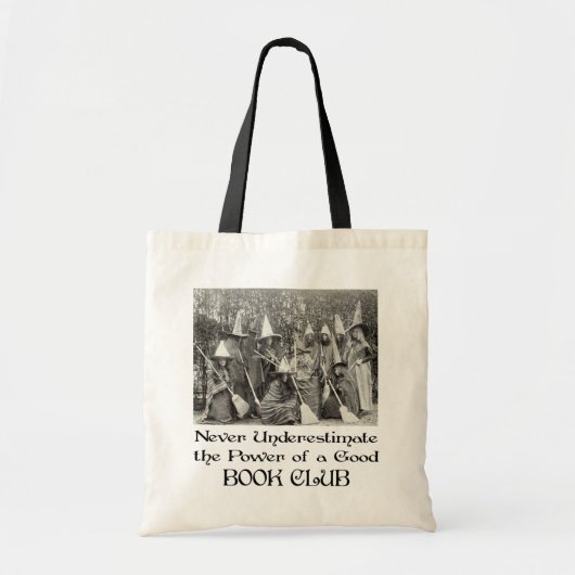 Funny Book Club met citaat en heksen Tote Bag (Voorkant)