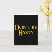 Funny Book - Don't Be Hasty Kaart (Gele Bloem)