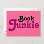 Funny Book Junkie Reading Gift Briefkaart (Voorkant / Achterkant)