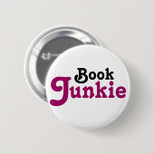 Funny Book Junkie Reading Gift Ronde Button 5,7 Cm (Voorkant /achterkant)
