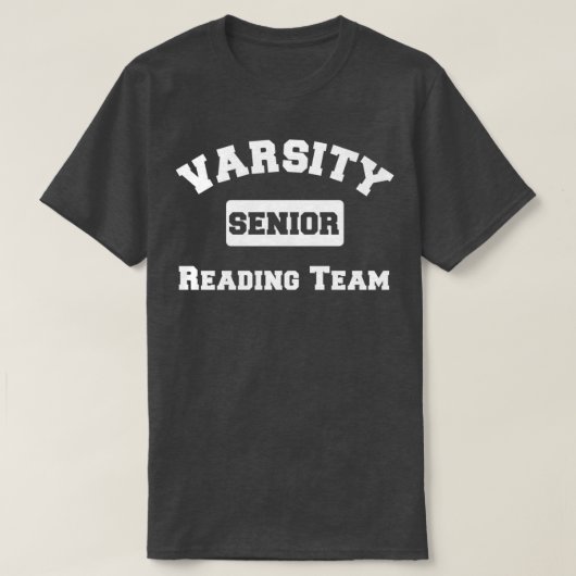 Funny Book Lover Design Varsity Reading Team T-shirt (Design voorkant)
