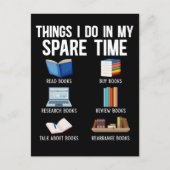 Funny Book Lover Humor Bookworm Reader Briefkaart (Voorkant)