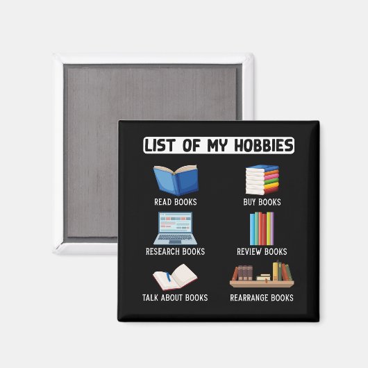 Funny Book Lover Humor Bookworm Reading Magneet (Voorkant / Achterkant)