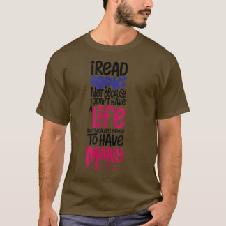 Funny Book lover Quote, Cool Book lover day voor b T-shirt