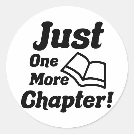 Funny Book Lover Ronde Sticker (Voorkant)