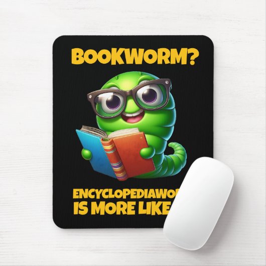 Funny Bookworm? Encyclopediaworm is More Like It! Muismat (Met muis)