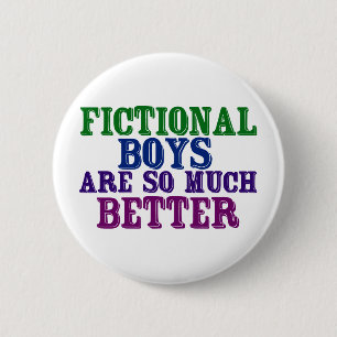 Funny Bookworm Fictional Boys zijn zo veel beter Ronde Button 5,7 Cm
