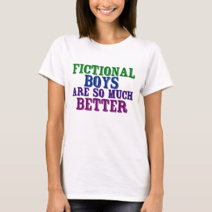Funny Bookworm Fictional Boys zijn zo veel beter T-shirt