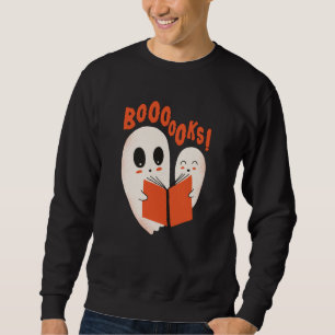 Funny Bookworm Ghost Halloween Costume Booooks Trui