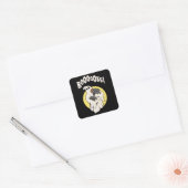 Funny Bookworm Ghost Halloween Costume Booooks Vierkante Sticker (Envelop)