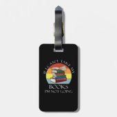 Funny Bookworm Reading Take My Books Nerd Bagagelabel (Achterkant verticaal)