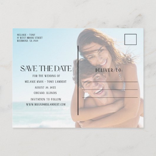 Funny Booze Food Photo Wedding Save the Date Aankondigingskaart (Achterkant)