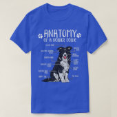 Funny Border Collie Anatomy Hondenliefhebber Gift T-shirt (Design voorkant)
