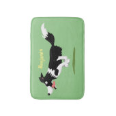 Funny Border Collie cartoon Badmat (Voorkant Verticaal)