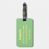 Funny Border Collie cartoon Bagagelabel (Achterkant verticaal)