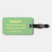 Funny Border Collie cartoon Bagagelabel (Achterkant horizontaal)