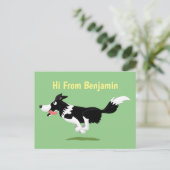 Funny Border Collie cartoon Briefkaart (Staand voorkant)
