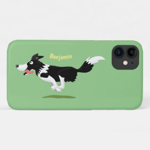 Funny Border Collie cartoon iPhone 11 Hoesje