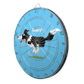 Funny Border Collie cartoon Dartbord (Voorkant Rechts)