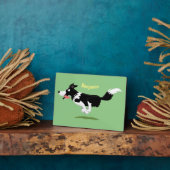 Funny Border Collie cartoon Fotoplaat (Zijkant)