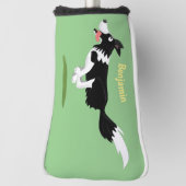 Funny Border Collie cartoon Golfheadcover (Draai 90)