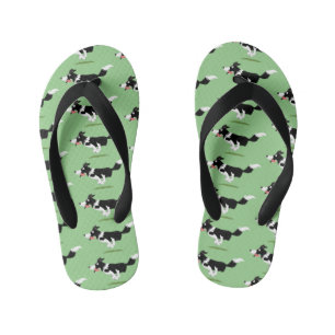 Funny Border Collie cartoon Kinder Teenslippers