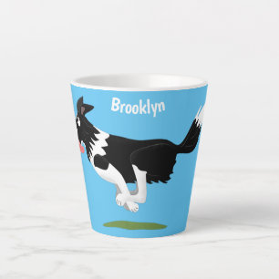 Funny Border Collie cartoon Latte Mok