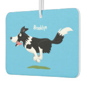 Funny Border Collie cartoon Luchtverfrisser (Links)