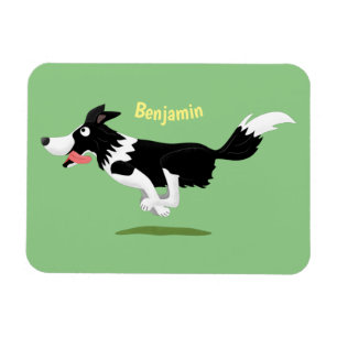 Funny Border Collie cartoon Magneet