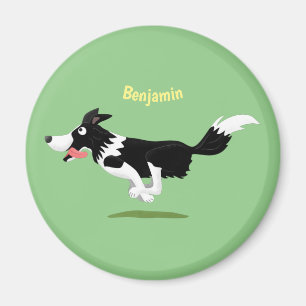 Funny Border Collie cartoon Magneet