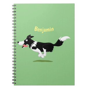 Funny Border Collie cartoon Notitieboek