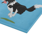 Funny Border Collie cartoon Snijplank (Hoek)