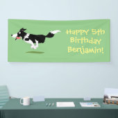 Funny Border Collie cartoon Spandoek (Beurs)