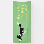 Funny Border Collie cartoon Spandoek (Verticaal)