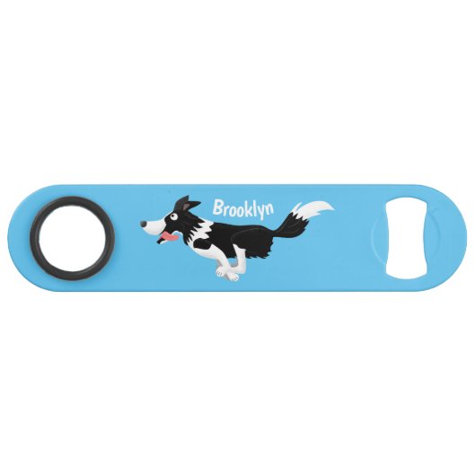 Funny Border Collie cartoon Speed Flessenopener (Voorkant (Horizontaal))