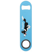 Funny Border Collie cartoon Speed Flessenopener (Voorkant)