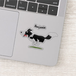 Funny Border Collie cartoon Sticker